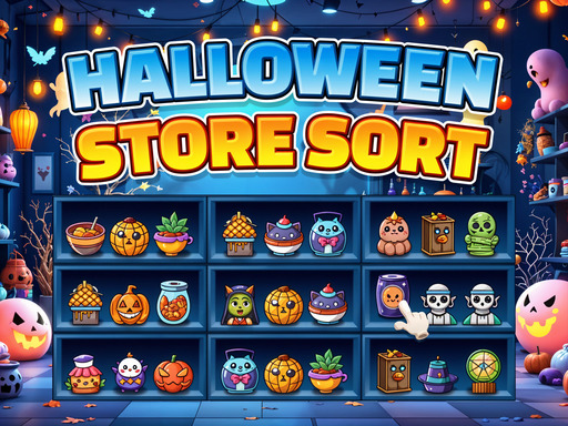 trò chơi sắp xếp cửa hàng halloween
