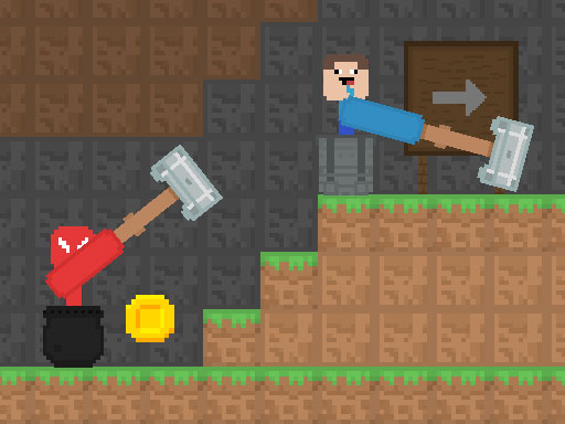 trò chơi miniscrafter leo búa