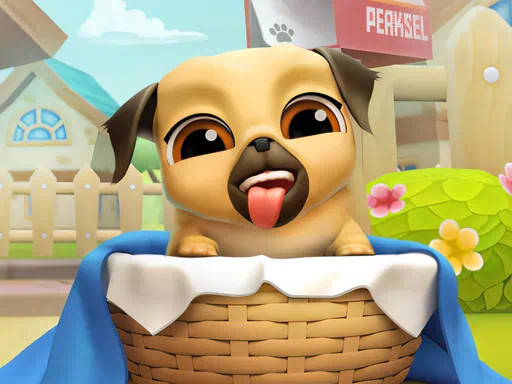 trò chơi chải lông cho chó con dễ thương của tôi 3D