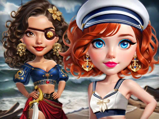 trò chơi thủy thủ-chic-vs-cướp biển-bùa mê